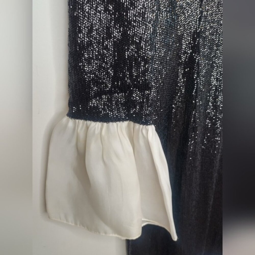 Rachel Zoe Wes Sequin Dress in Black Size 12 - Picture 10 of 11